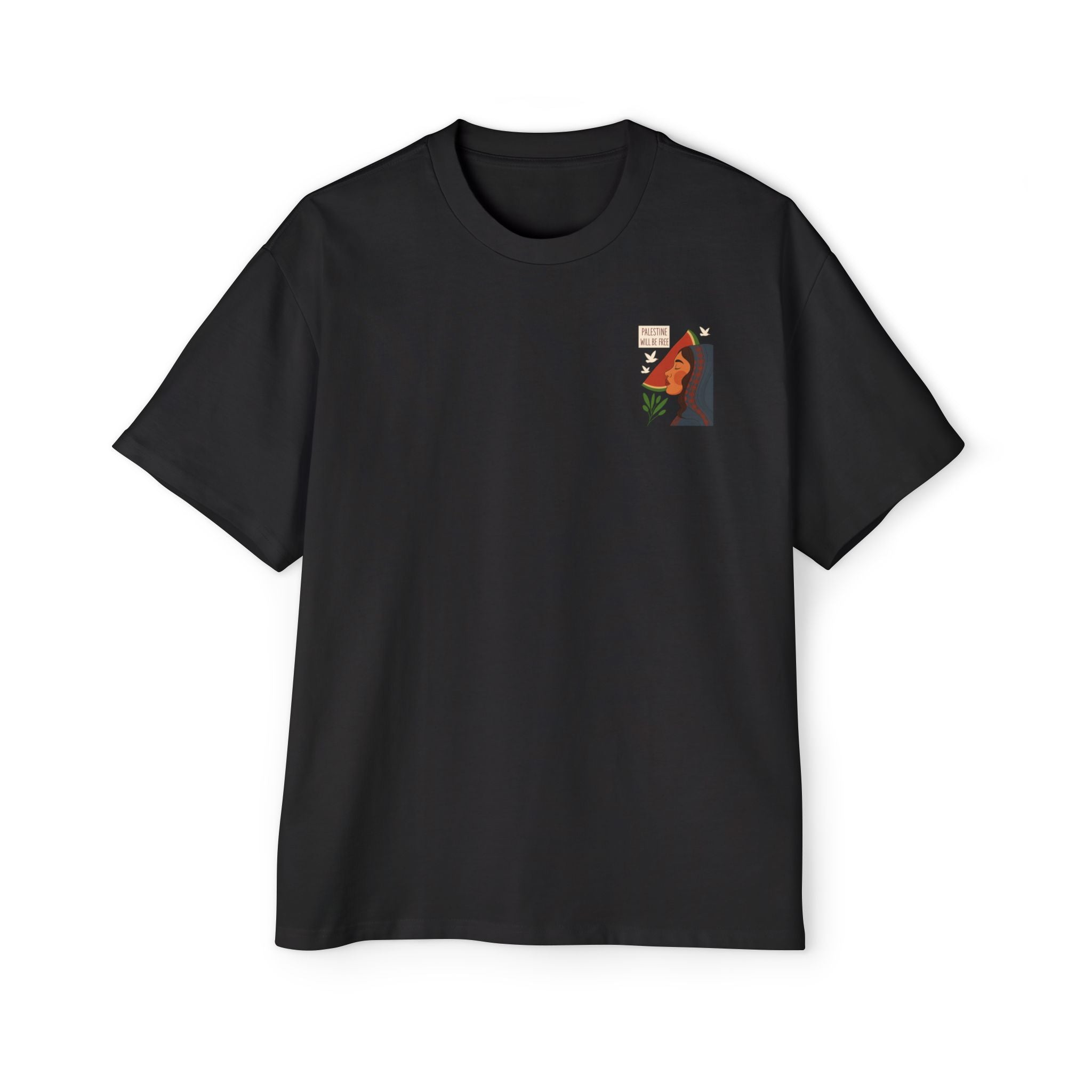 Palestine Will Be Free Tee — Women's Profile Watermelon Graphic T-Shirt