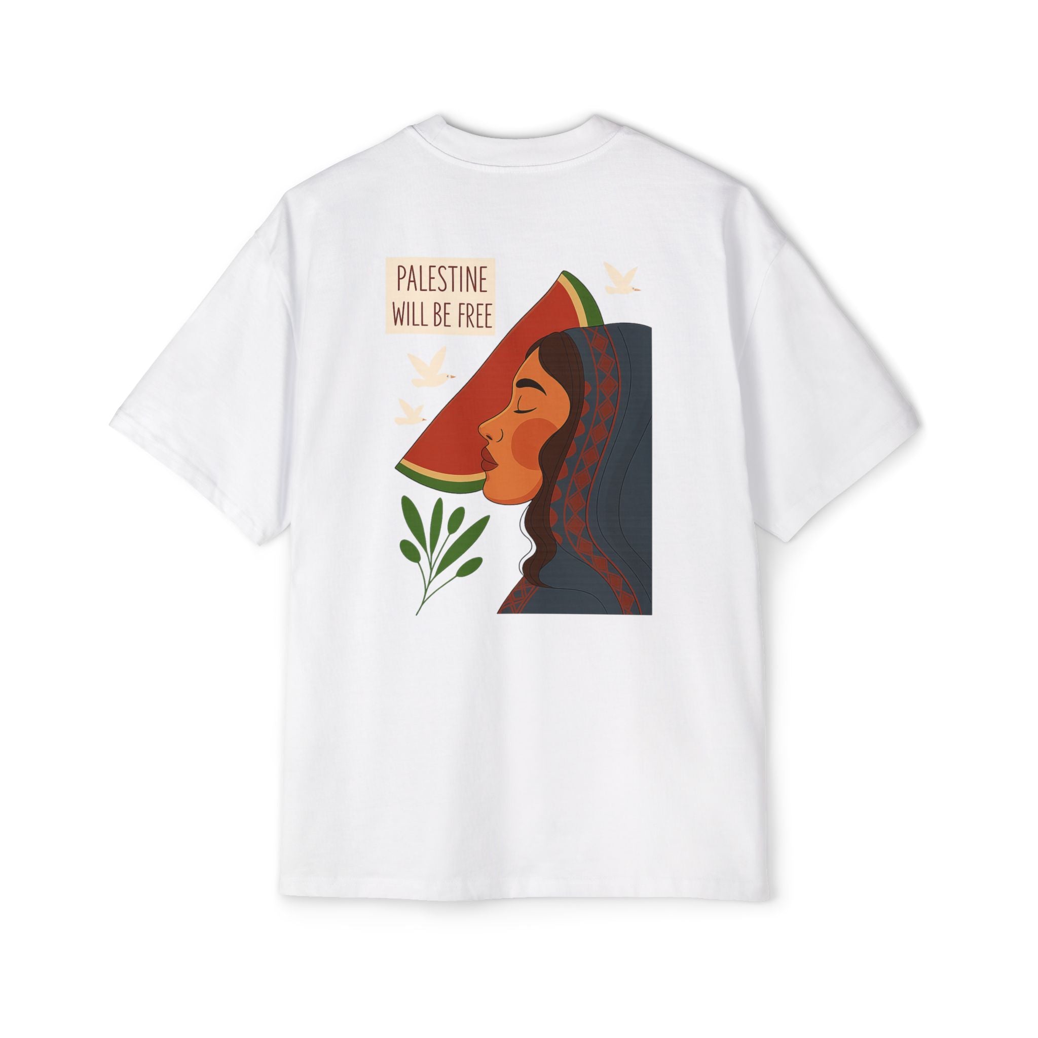 Palestine Will Be Free Tee — Women's Profile Watermelon Graphic T-Shirt