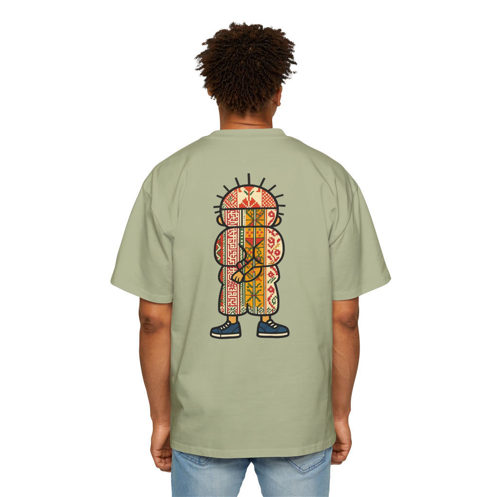 Tiki Totem Graphic Tee — Vintage Patterned Cartoon Back Print