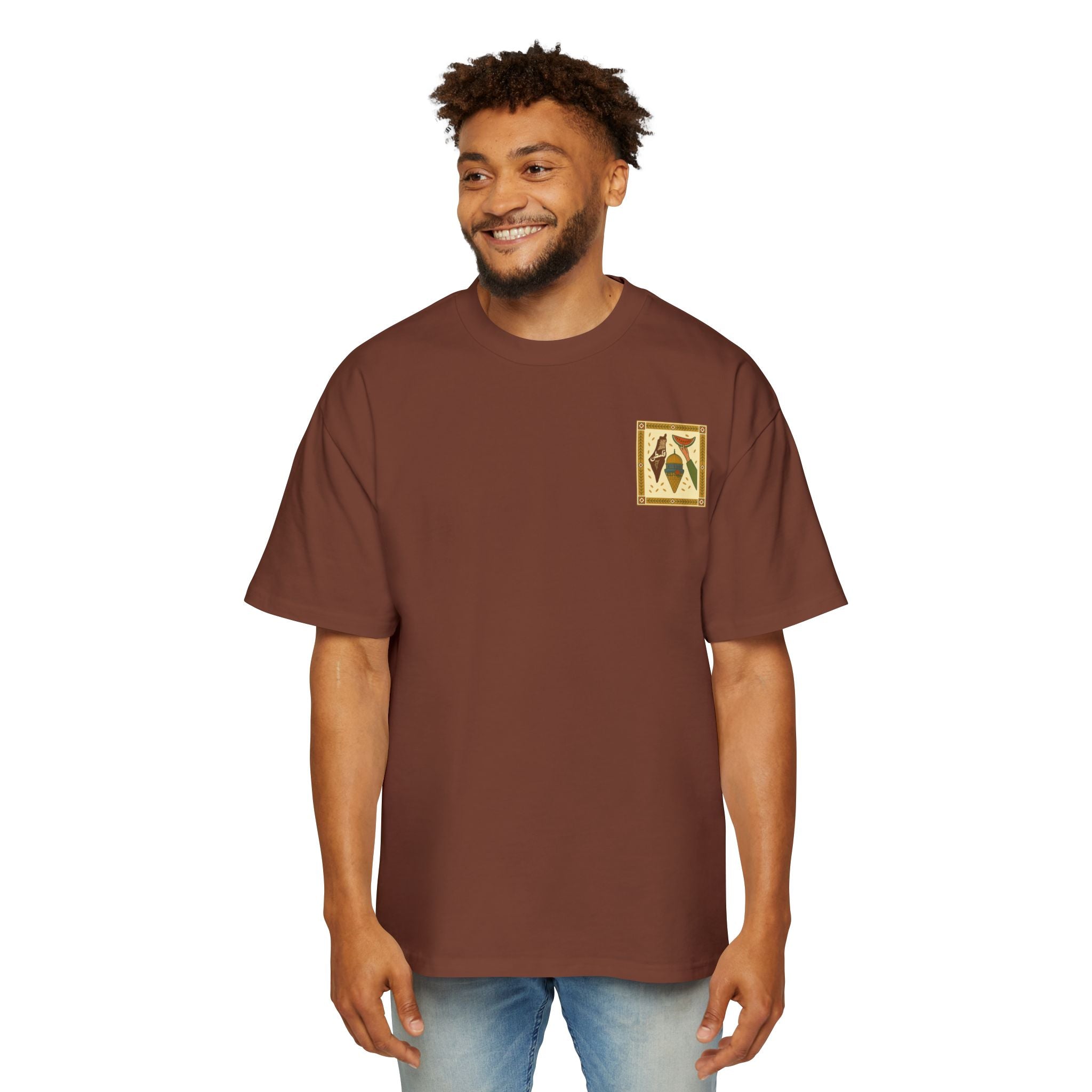 Palestine Heritage Tee — Dome of the Rock & Watermelon Retro Graphic Tee