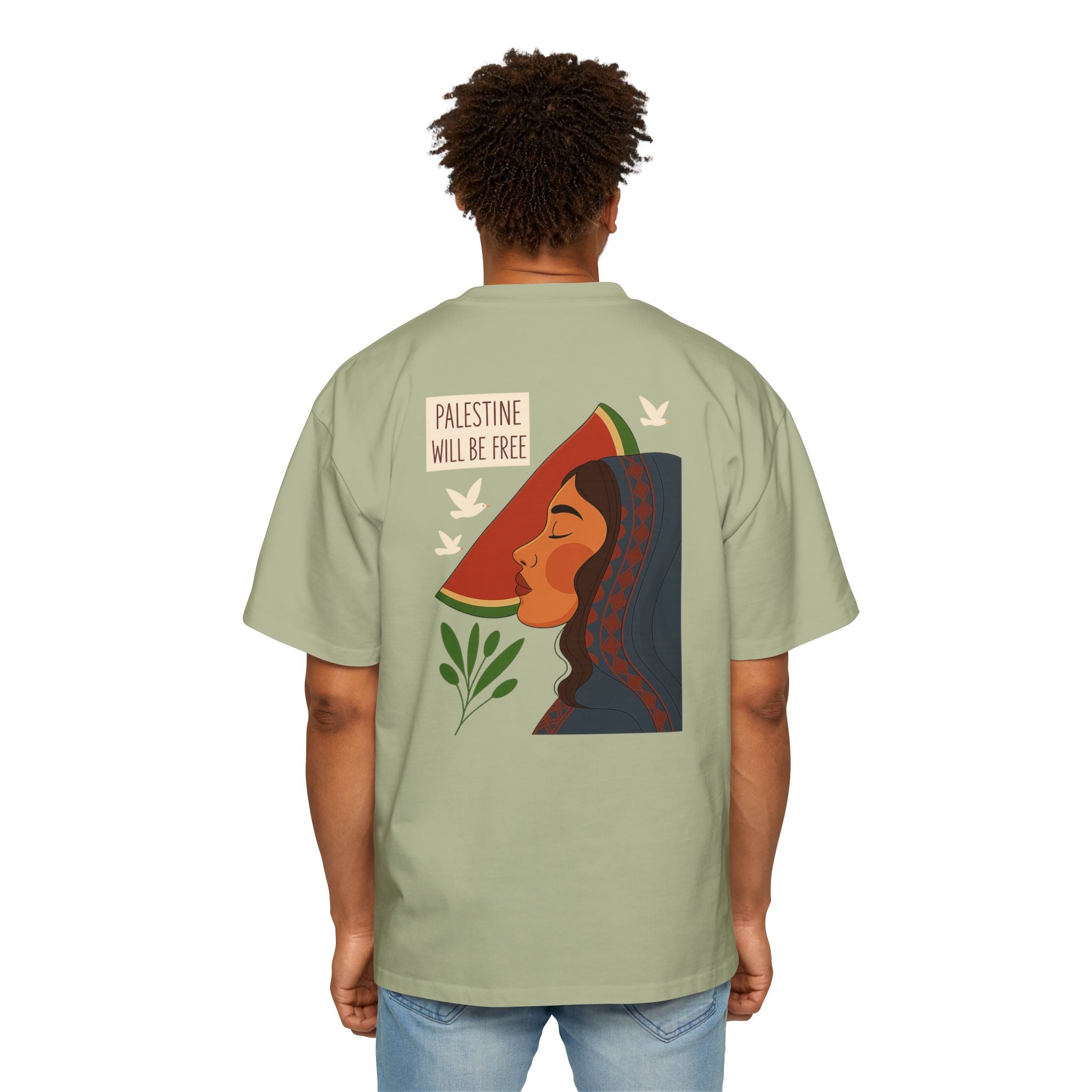 Palestine Will Be Free Tee — Women's Profile Watermelon Graphic T-Shirt
