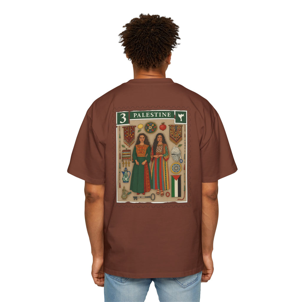 Palestine Stamp Graphic Tee — Vintage Postage Back Print
