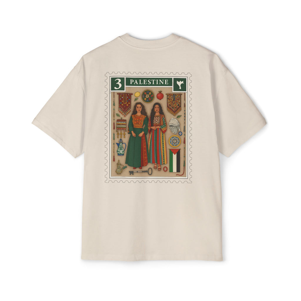 Palestine Stamp Graphic Tee — Vintage Postage Back Print