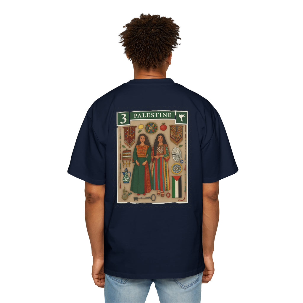 Palestine Stamp Graphic Tee — Vintage Postage Back Print