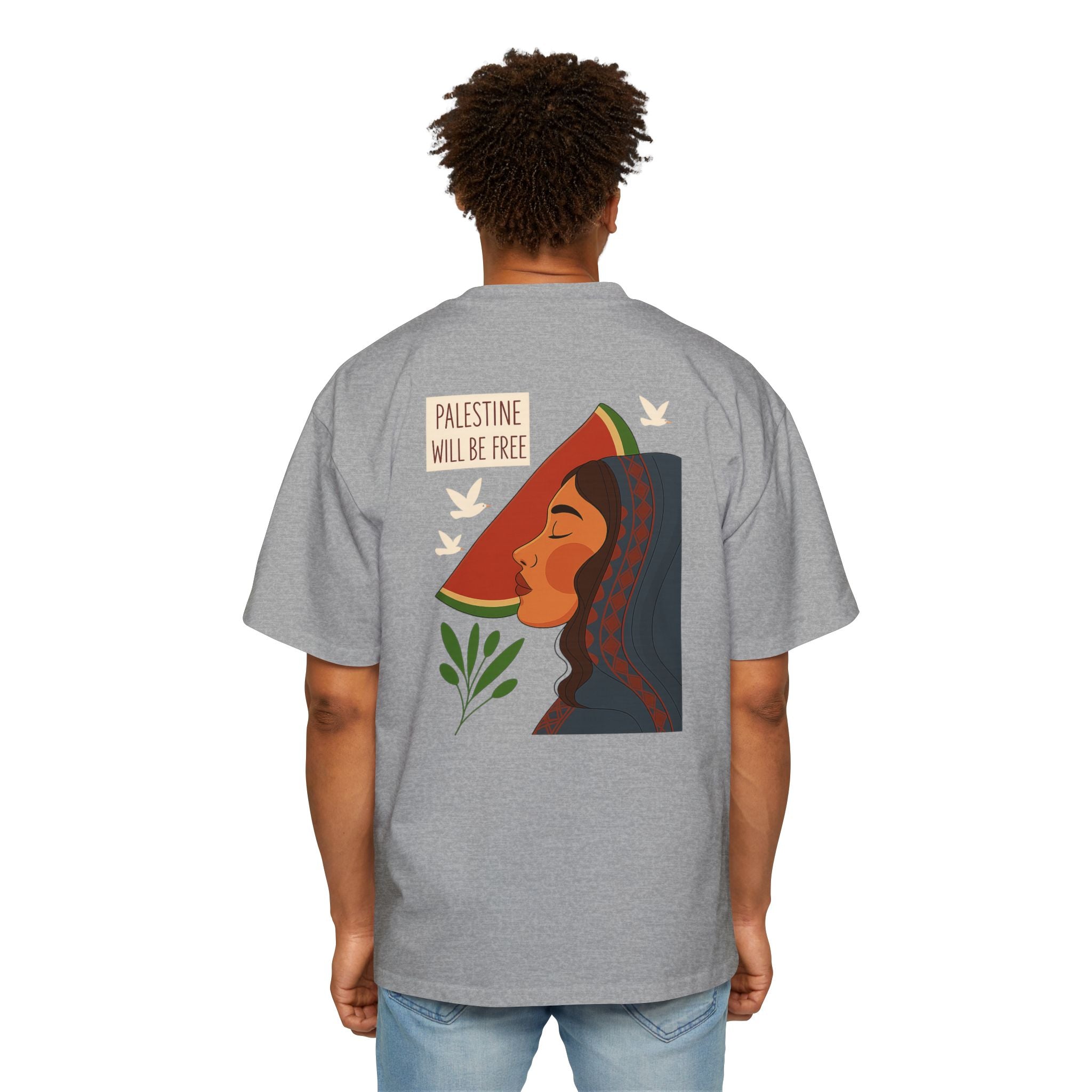 Palestine Will Be Free Tee — Women's Profile Watermelon Graphic T-Shirt