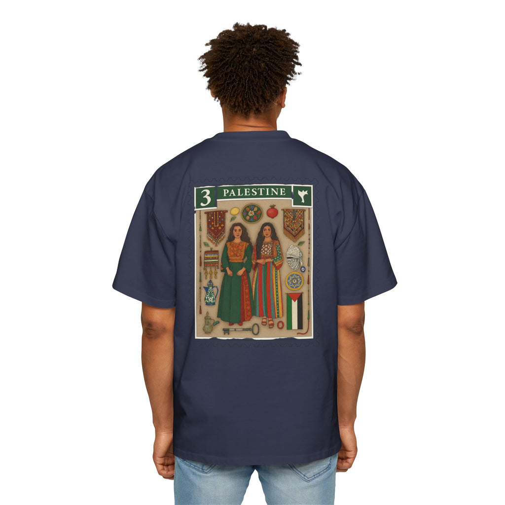 Palestine Stamp Graphic Tee — Vintage Postage Back Print