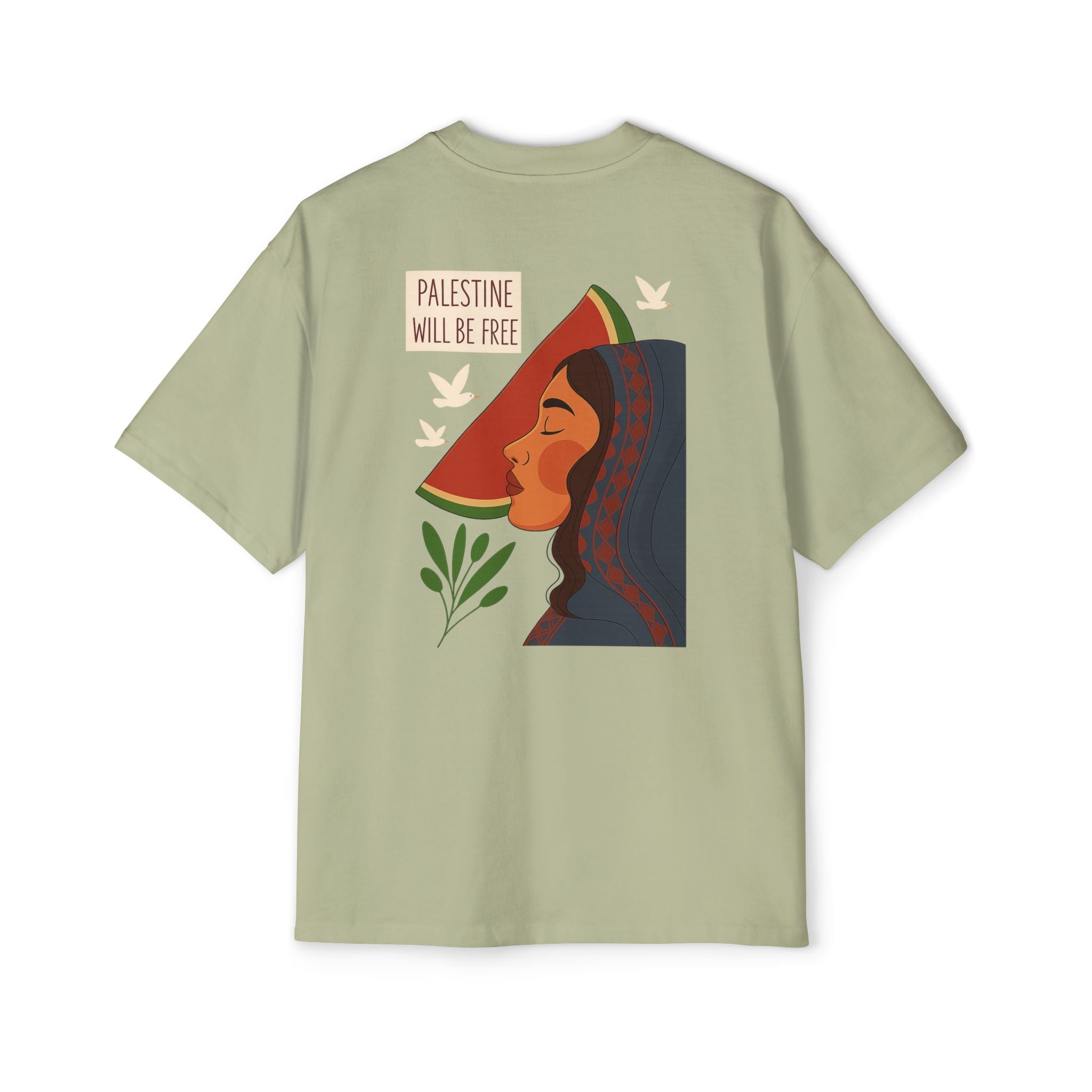 Palestine Will Be Free Tee — Women's Profile Watermelon Graphic T-Shirt