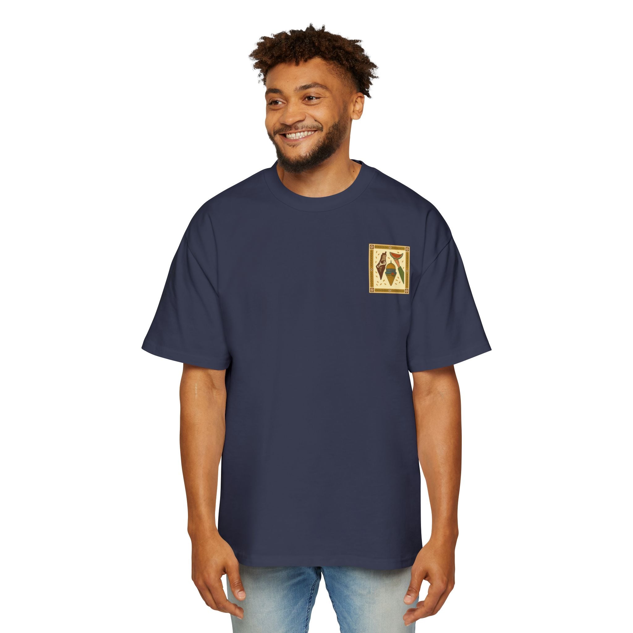 Palestine Heritage Tee — Dome of the Rock & Watermelon Retro Graphic Tee