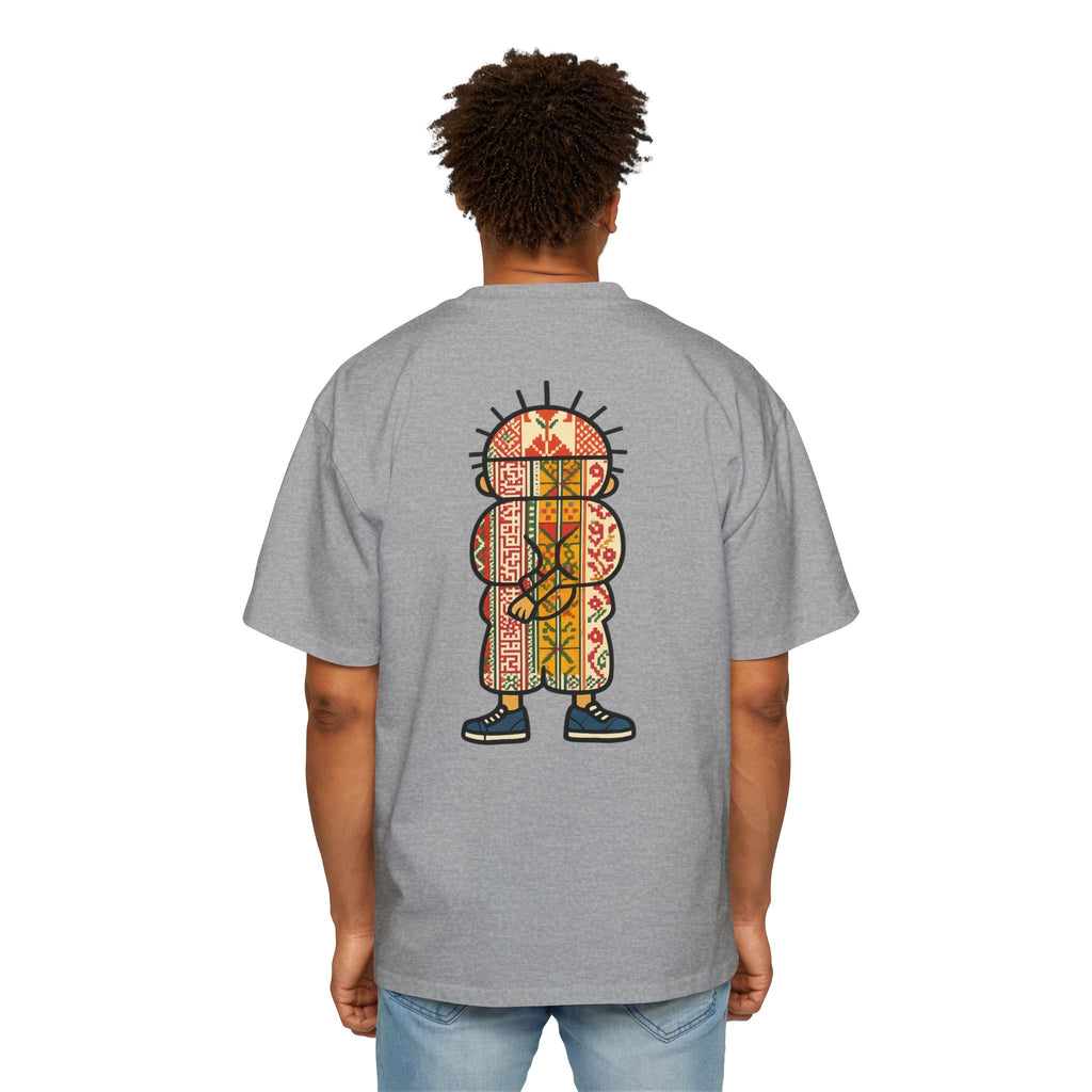 Tiki Totem Graphic Tee — Vintage Patterned Cartoon Back Print