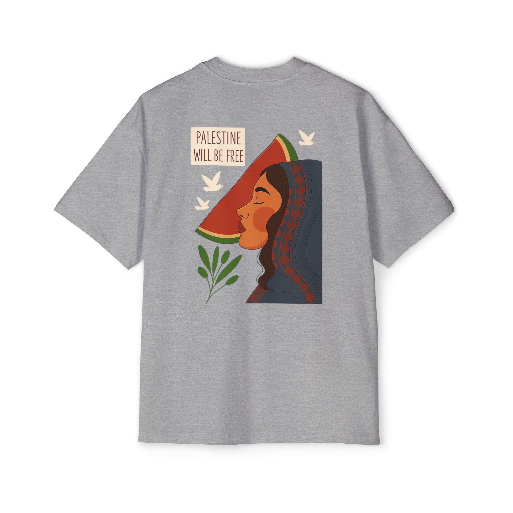 Palestine Will Be Free Tee — Women's Profile Watermelon Graphic T-Shirt