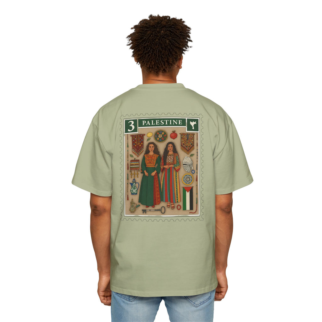 Palestine Stamp Graphic Tee — Vintage Postage Back Print